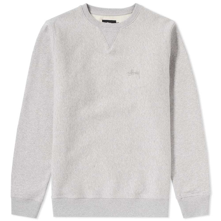 Photo: Stussy Stock Logo Crew Sweat Grey