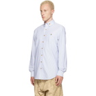 Vivienne Westwood Blue & White Two Button Krall Shirt