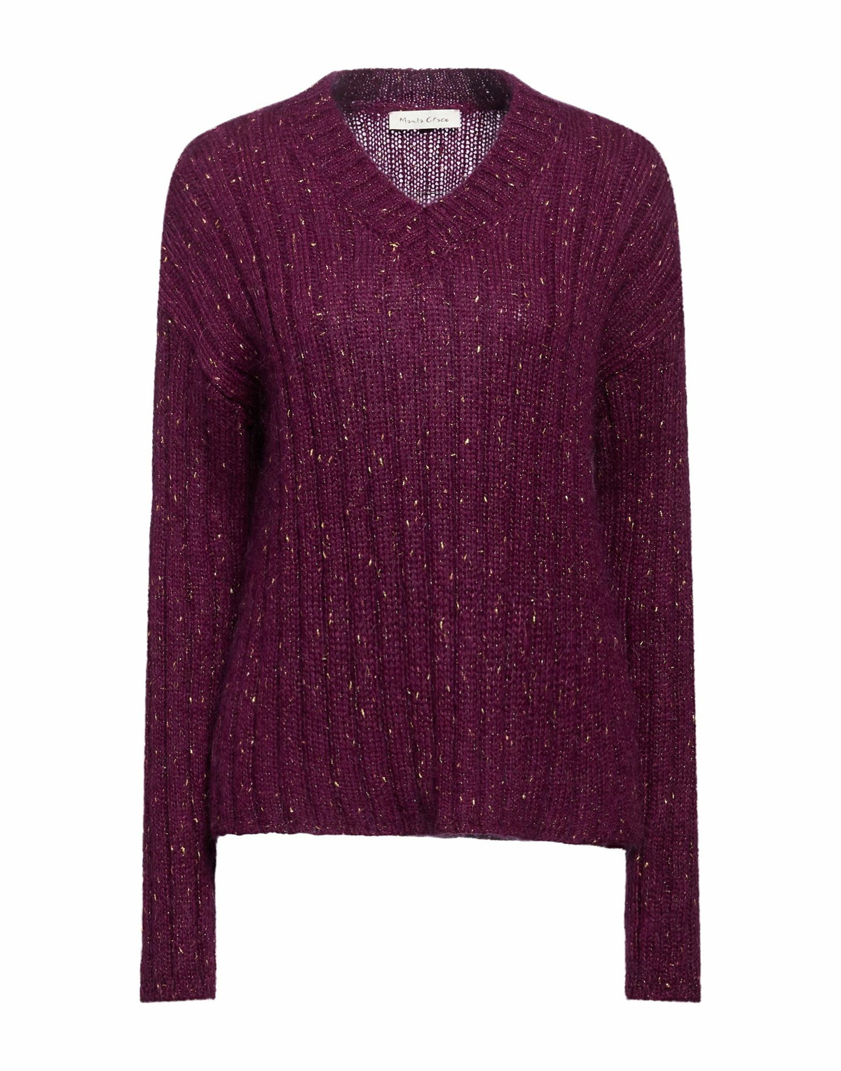 Manila Grace Womens Sweater in Plum