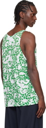 Dries Van Noten Green & White Floral Tank Top