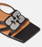 Ganni Embellished faux leather sandals