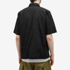 C.P. Company Men's Cotton Ripstop Short Sleeve Shirt in Black