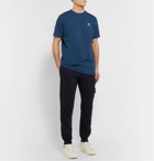 adidas Originals - Logo-Embroidered Cotton-Jersey T-Shirt - Blue