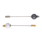 Maison Margiela Gold and Silver Pearl Charm Pins