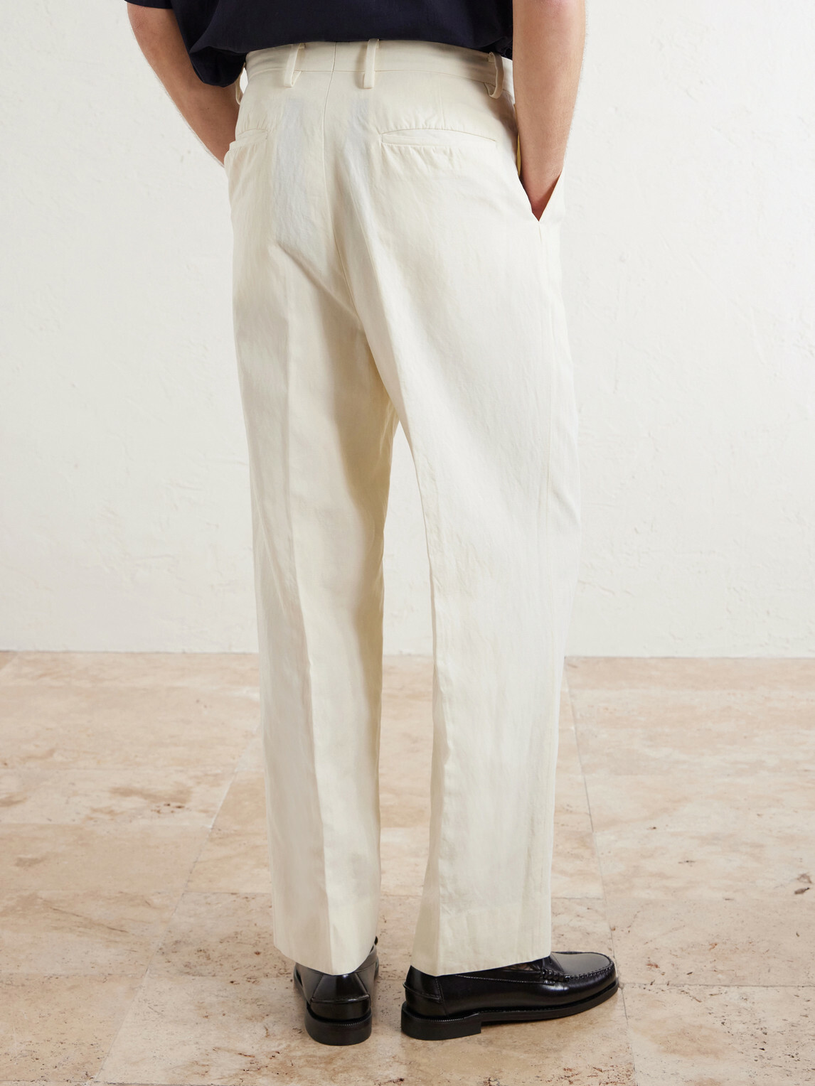Kaptain Sunshine - Tapered Cotton and Linen-Blend Trousers - Neutrals