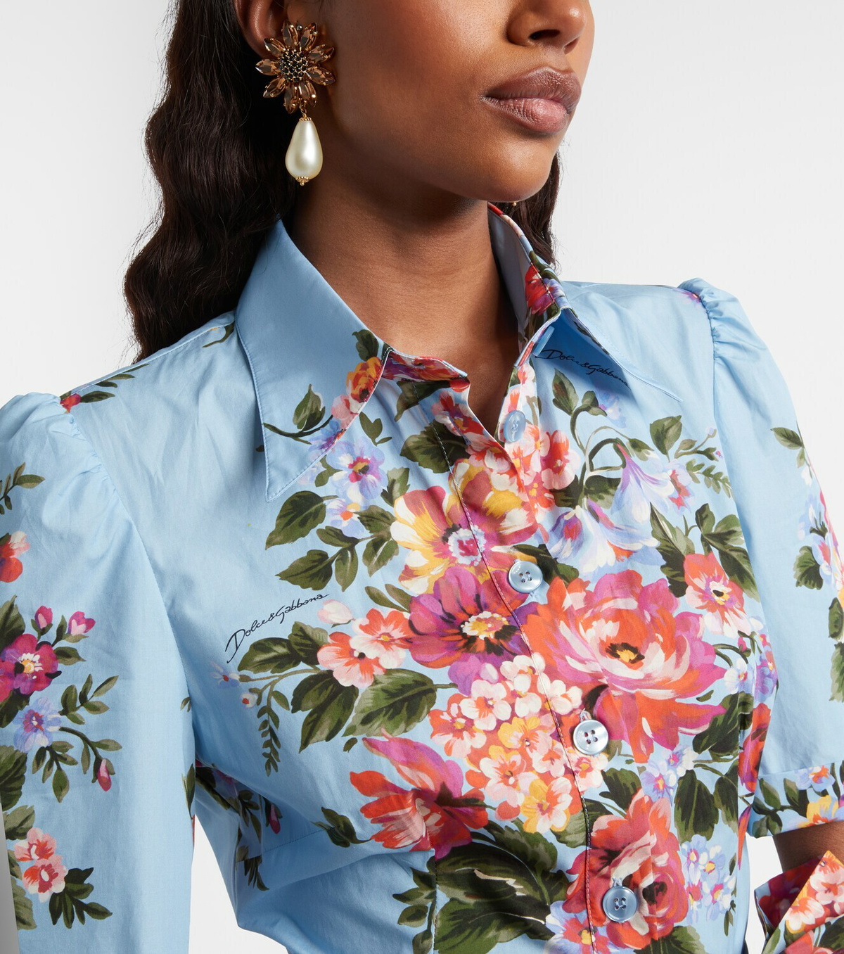 Dolce&Gabbana Re-Edition embellished clip-on earrings