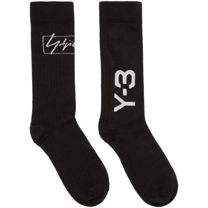 Photo: Y-3 Black Wool-Nylon Socks