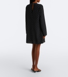 Asceno Larissa polka-dot silk minidress