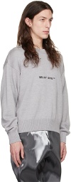 HELIOT EMIL Gray Logo Sweater
