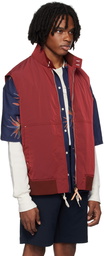 nanamica Red Zip-Up Vest