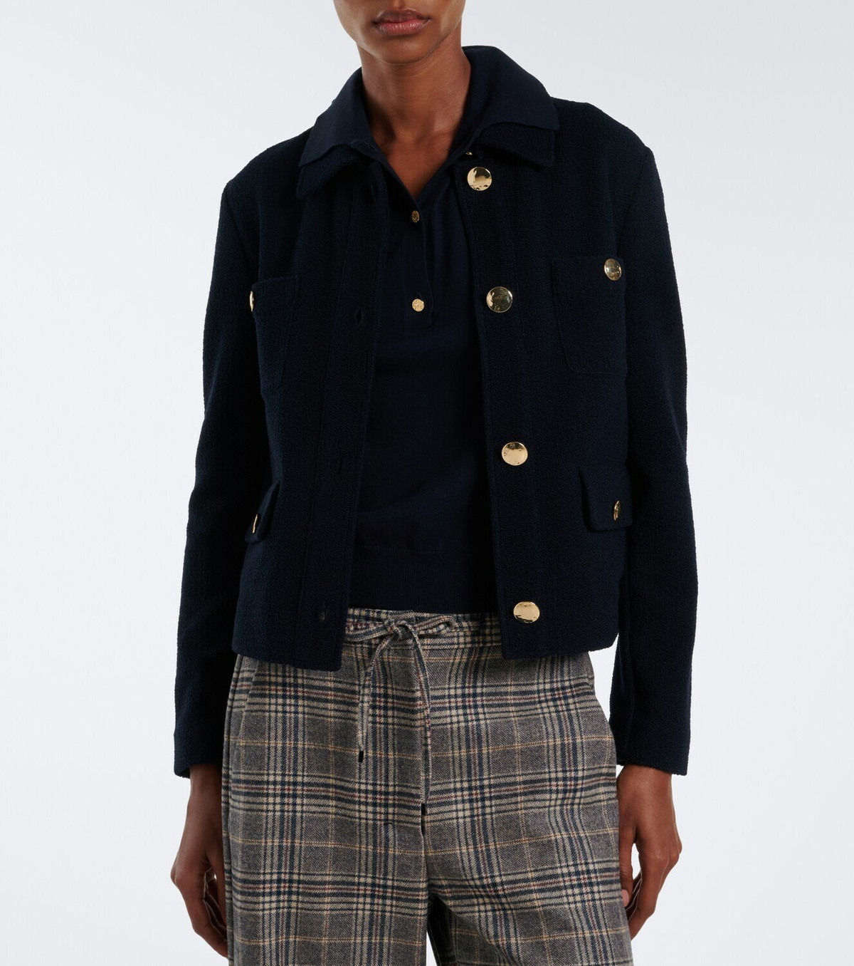 'S Max Mara Wool and cotton-blend jersey jacket