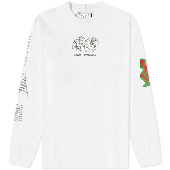 Photo: Space Available Men's Long Sleeve New Green World T-Shirt in White