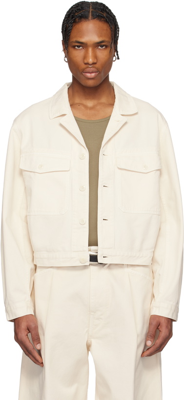 Photo: LEMAIRE Off-White Trucker Denim Jacket