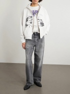 Enfants Riches Déprimés - I Still Have Hope Printed Cotton-Jersey Zip-Up Hoodie - Neutrals