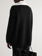 Valentino - Argyle Virgin Wool-Blend Sweater - Black