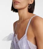Suzanne Kalan - 18kt rose gold drop earrings with sapphires