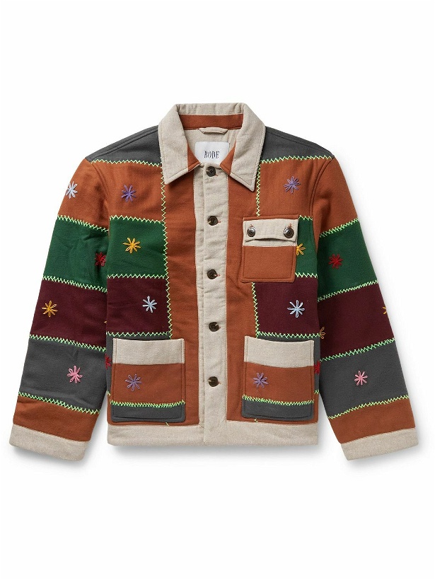Photo: BODE - Embroidered Patchwork Wool-Blend Jacket - Multi
