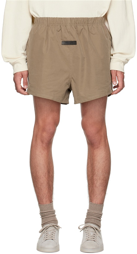 Photo: Essentials Brown Cotton Shorts