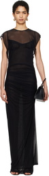Jean Paul Gaultier Black 'The Jean Paul Gaultier Flocked' Maxi Dress