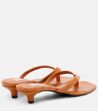 Toteme Croc-effect leather thong sandals
