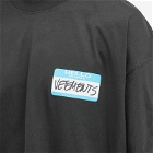 Vetements Men's My Name Is T-Shirt in Black