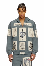 Diesel Hoodie with tattoo patches - Sweaters - Unisex - Grey