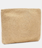 Stella McCartney Logo raffia clutch
