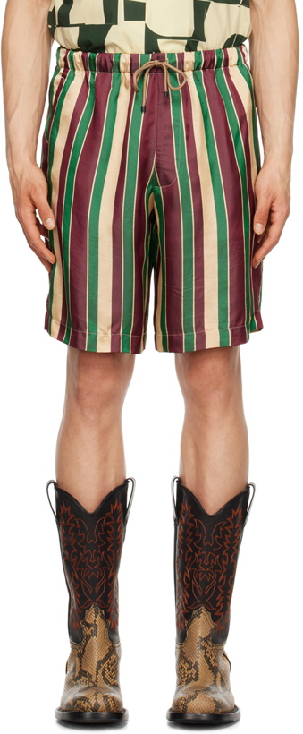 Photo: Dries Van Noten Multicolor Striped Shorts