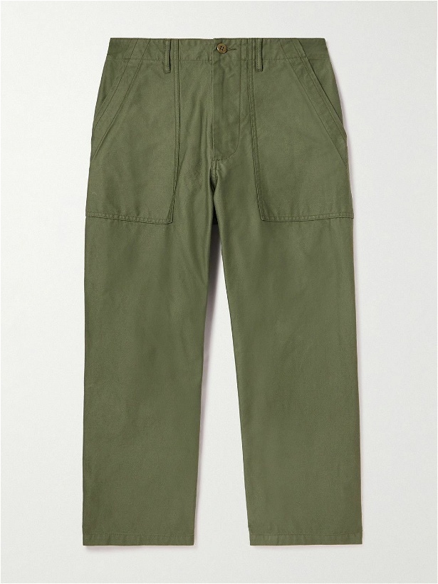 Photo: Beams Plus - Wide-Leg Cotton Trousers - Green