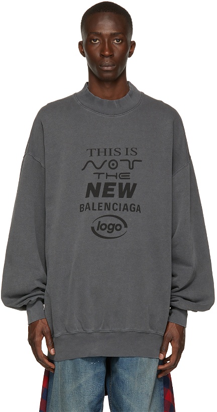 Photo: Balenciaga Grey 'This Is Not The New Balenciaga' Sweatshirt