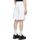 Burberry White Globe Tailored Shorts