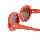 Loewe Eyewear Women's Loewe Slim Sunglasses in Shiny Orange/Brown 