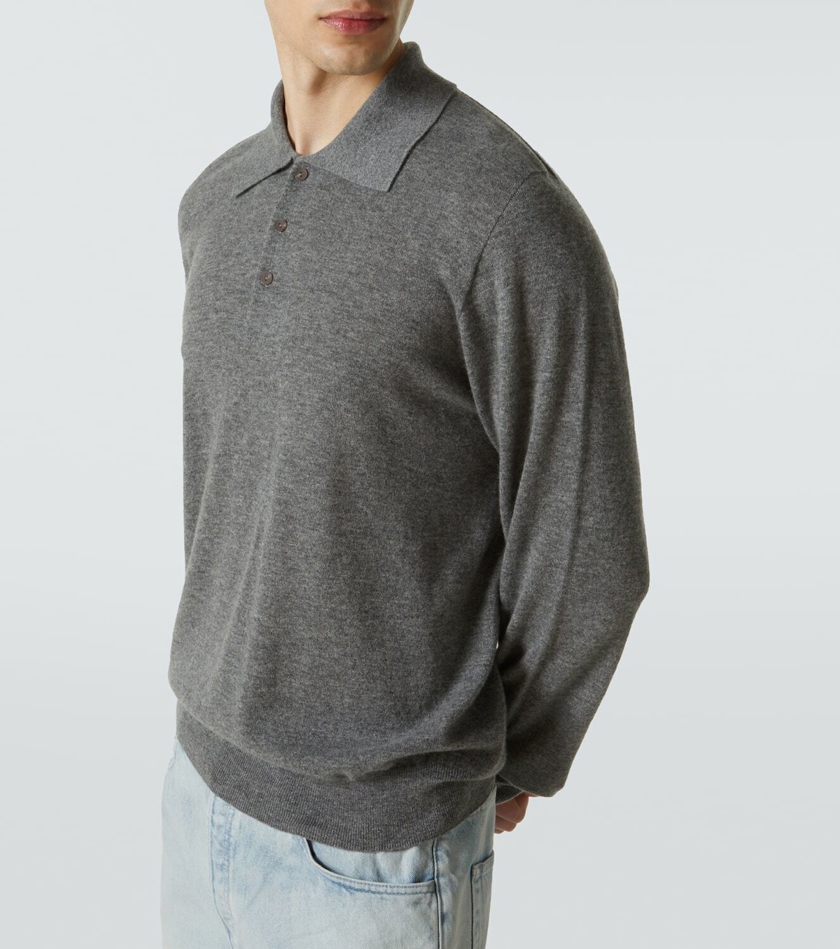 The Row Judi cashmere polo sweater
