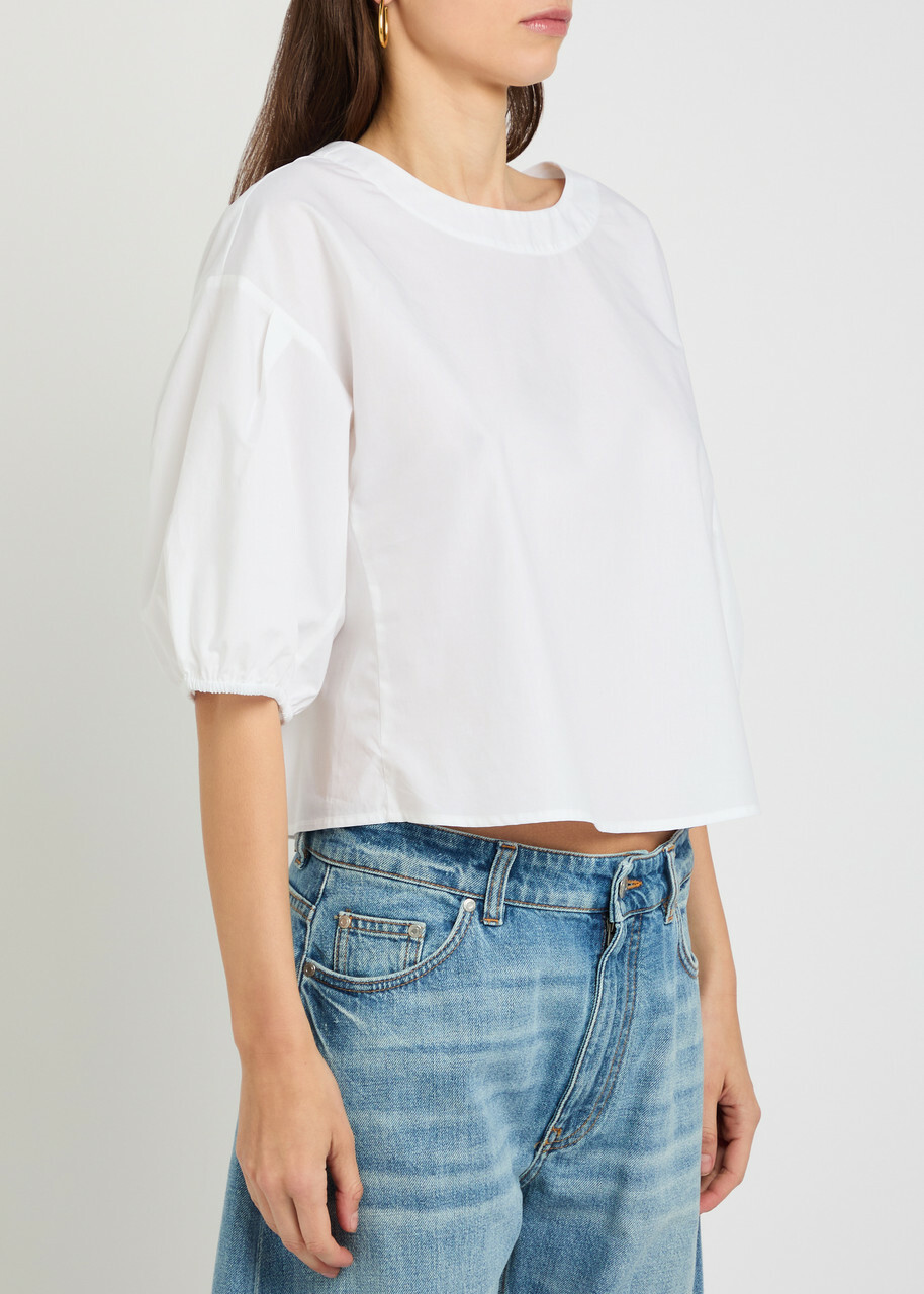 Emporio Armani Round-neck Cotton Blouse White