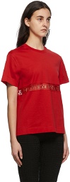 Givenchy Red Lace Insert T-Shirt