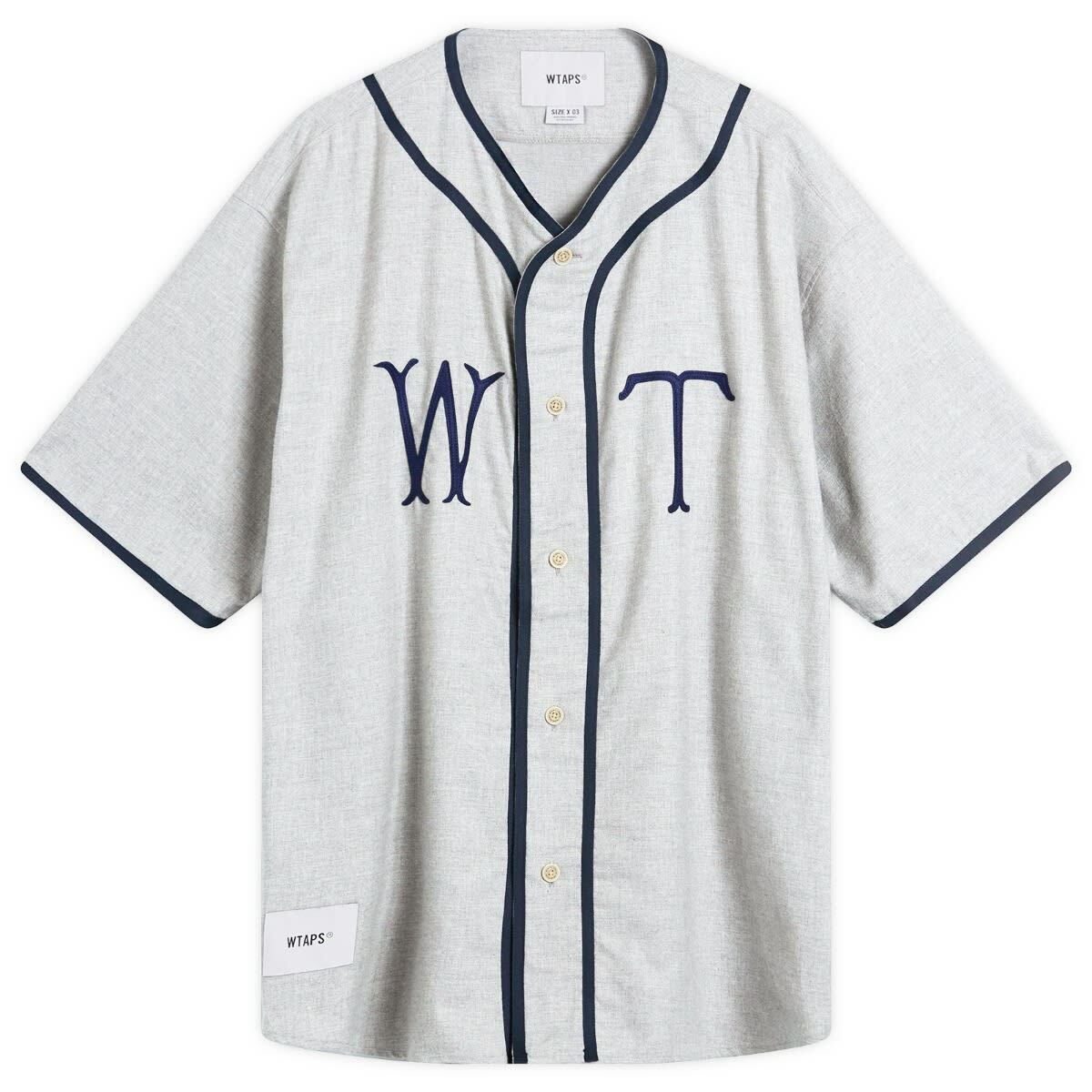 WTAPS Men's 08 Open Collar Chain Stitch Shirt in Black WTAPS