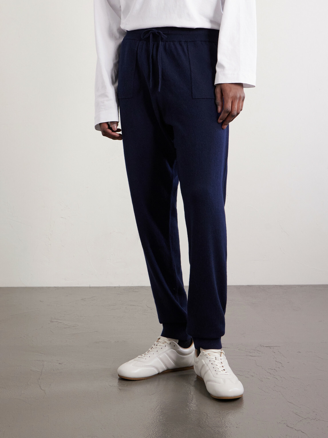 Mr P. - Tapered Merino Wool and Cashmere-Blend Sweatpants - Blue