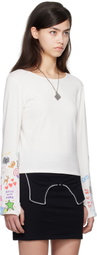 I'm Sorry by Petra Collins SSENSE Exclusive White JennyFax Edition Long Sleeve T-shirt