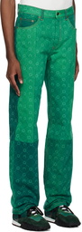 Marine Serre Green Moonogram Jeans