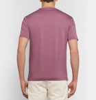 Ermenegildo Zegna - Logo-Embroidered Cotton-Jersey T-Shirt - Men - Grape
