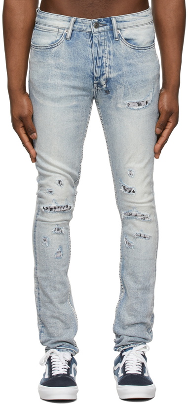 Photo: Ksubi Blue Van Winkle Fire Patch Jeans