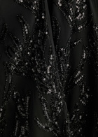 Stine Goya Sequin-embellished Wide-leg Twill Trousers Black