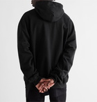 Vetements - Oversized Logo-Embellished Loopback Cotton-Blend Jersey Hoodie - Black