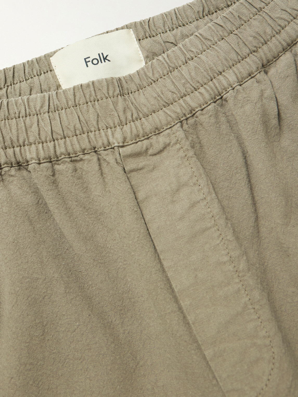 Folk - Drawcord Assembly Straight-Leg Linen and Cotton-Blend Canvas Trousers - Neutrals