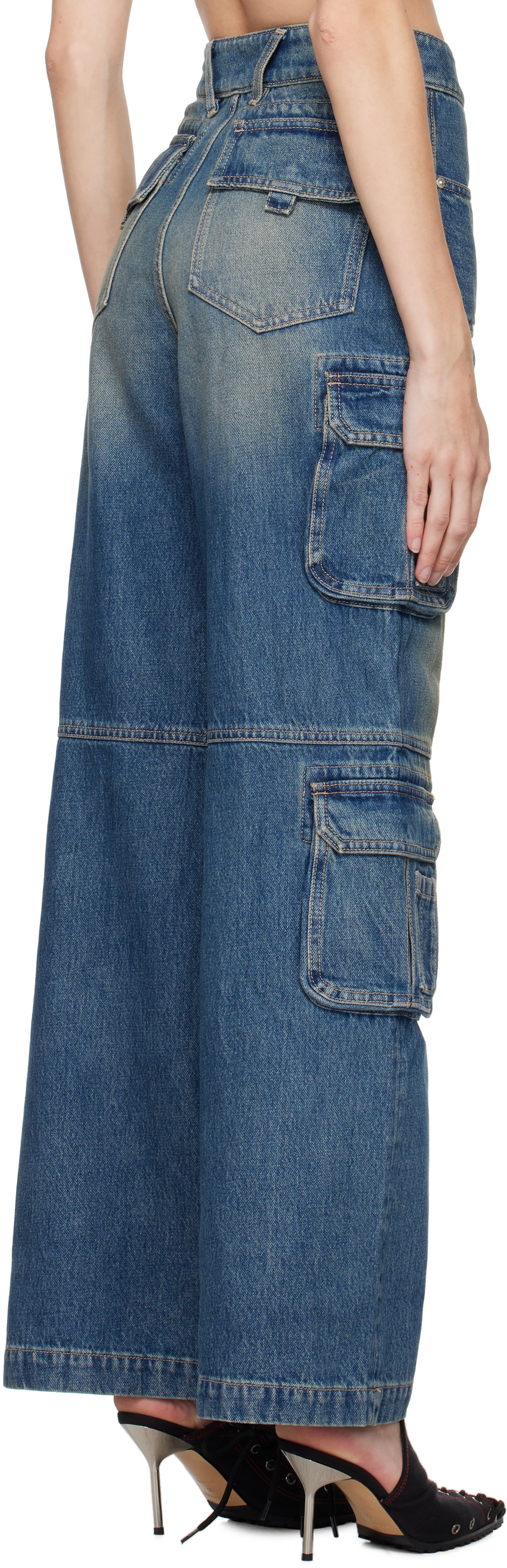 MISBHV Blue Cargo Jeans