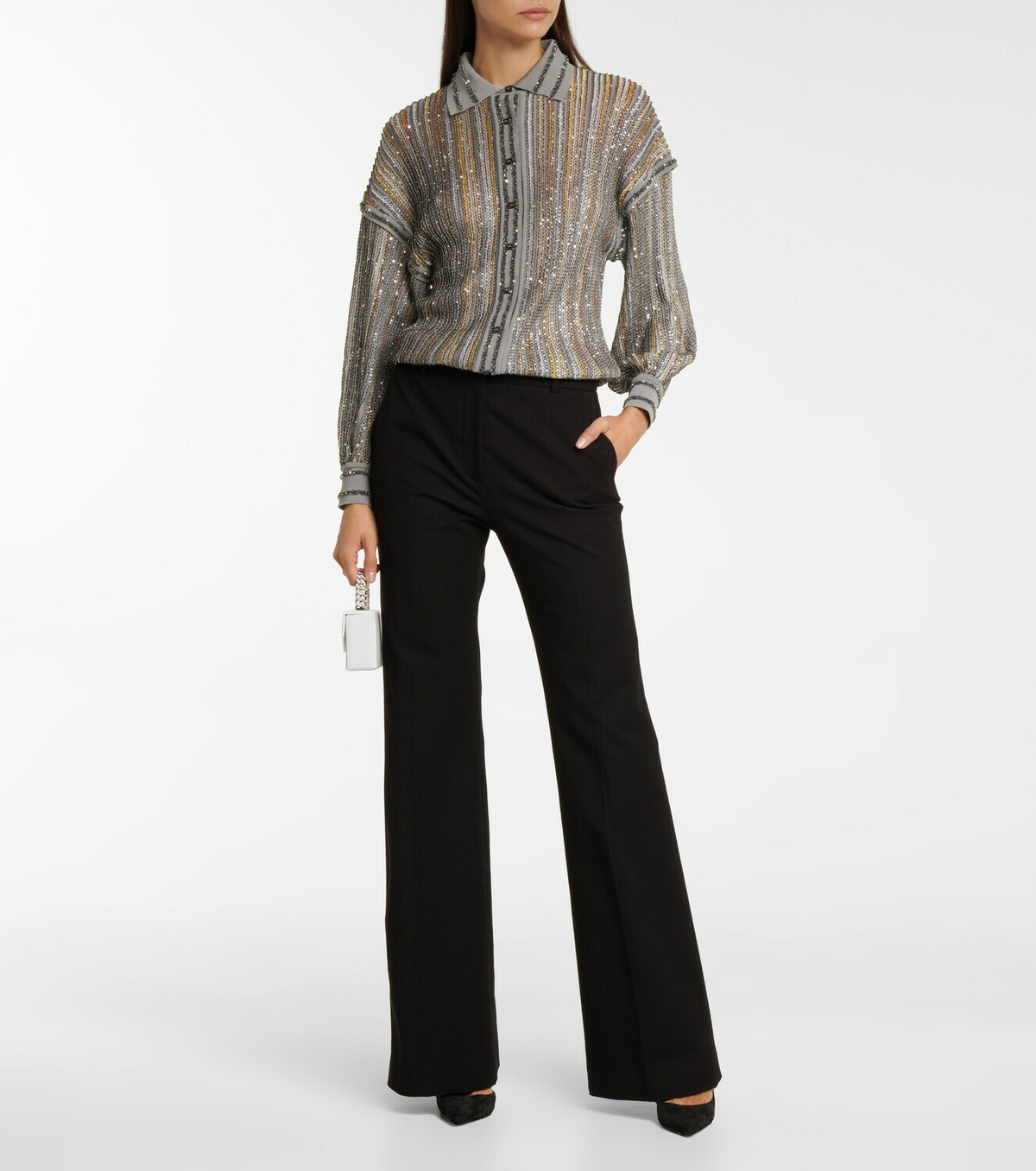 Missoni Metallic-knit shirt