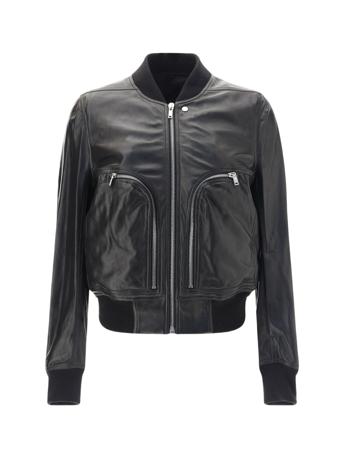 rickowens cyclops biker ライダース レザージャケット50 Rick Owens Black Leather Cyclops Biker Jacket Rick Owens
