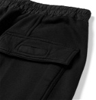 Rick Owens - DRKSHDW Poplin-Trimmed Fleece-Back Cotton-Jersey Drawstring Sweatpants - Black