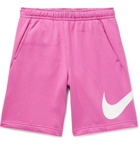Nike - Sportswear Club Fleece-Back Cotton-Blend Jersey Drawstring Shorts - Pink