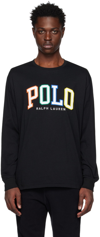 Photo: Polo Ralph Lauren Black Embroidered Long Sleeve T-Shirt